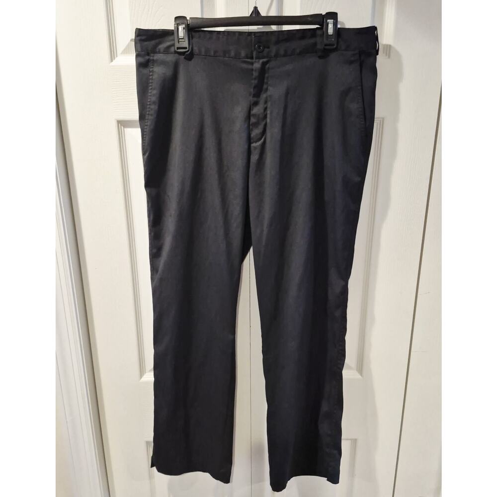 Nike Golf Dri-Fit UV Pants Mens 34x30 Black Stretch Woven Taper Crop Chino